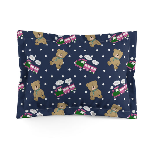 Choo Choos and Teddy Bears Pillow Sham