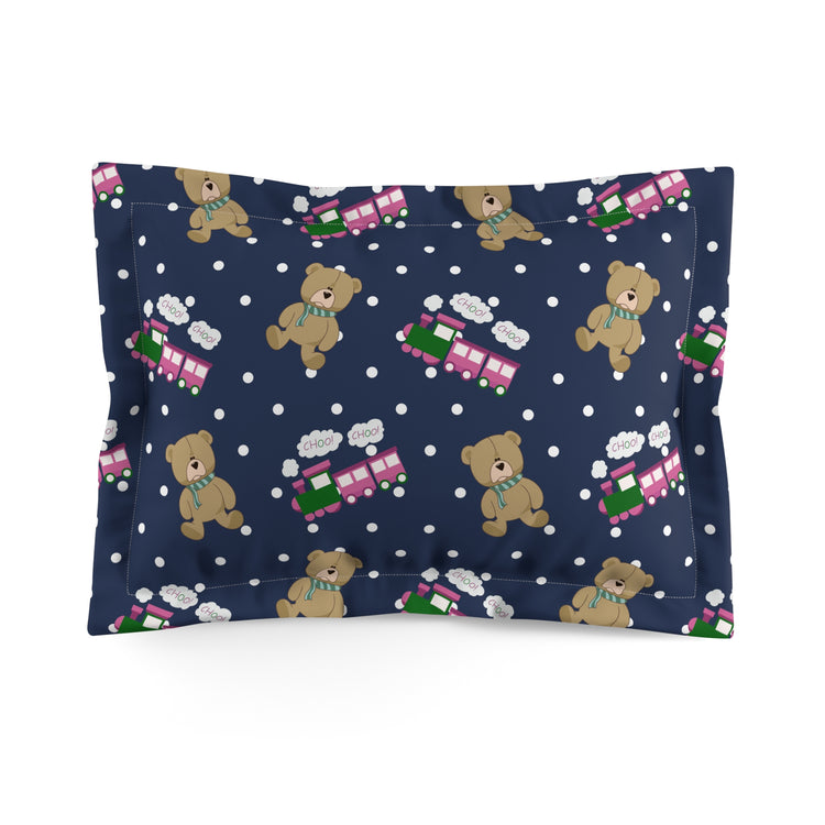 Choo Choos and Teddy Bears Pillow Sham