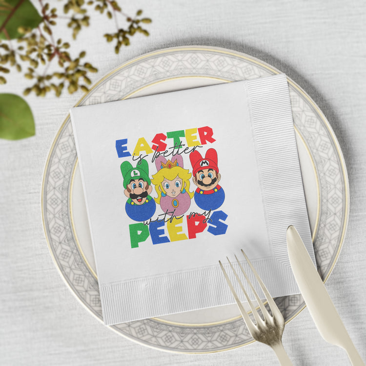 Mario Peeps Napkins - Fandom-Made