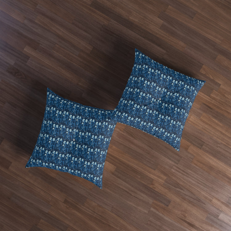 Tardis All-Over-Print Tufted Floor Pillow - Fandom-Made