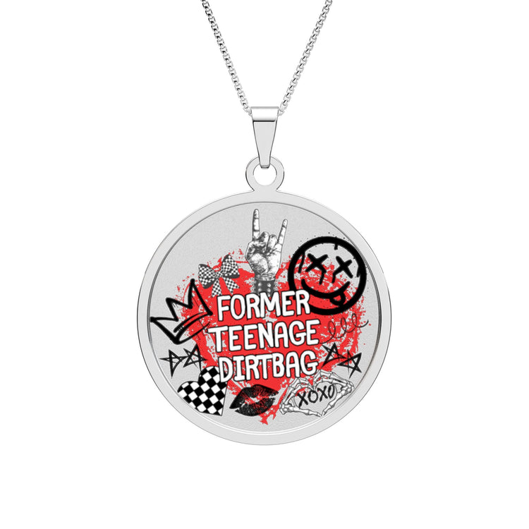 Former Dirtbag Round Photo Pendant