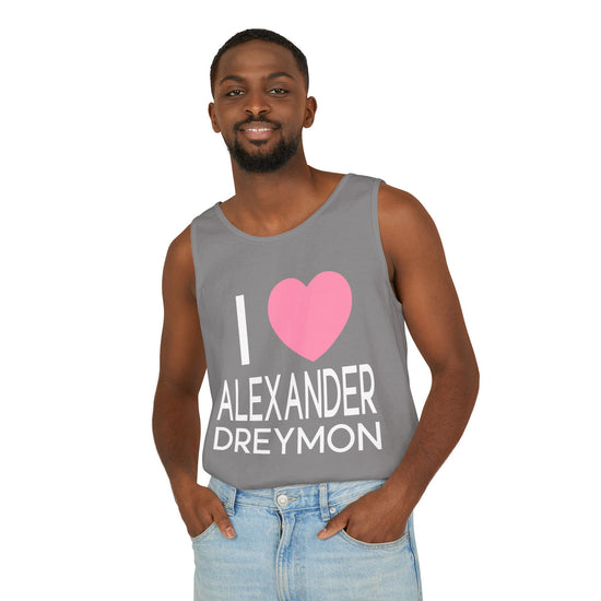 I Love Alexander Dreymon Unisex Garment-Dyed Tank Top - Fandom-Made