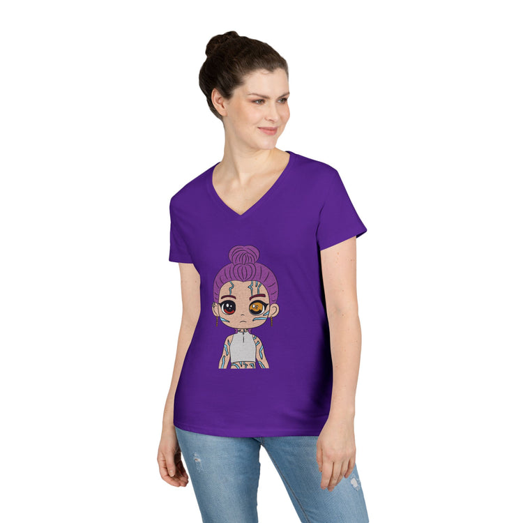 Rumi Demon Ladies' V-Neck Tee
