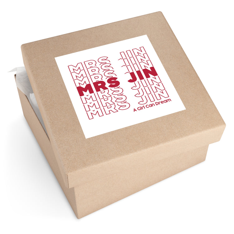 Mrs. Jin Square Sticker