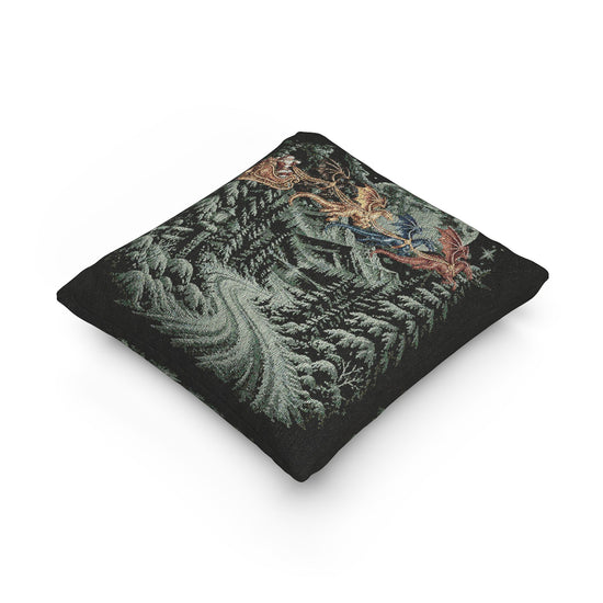 Fourth Wing Christmas Woven Pillow - Fandom-Made