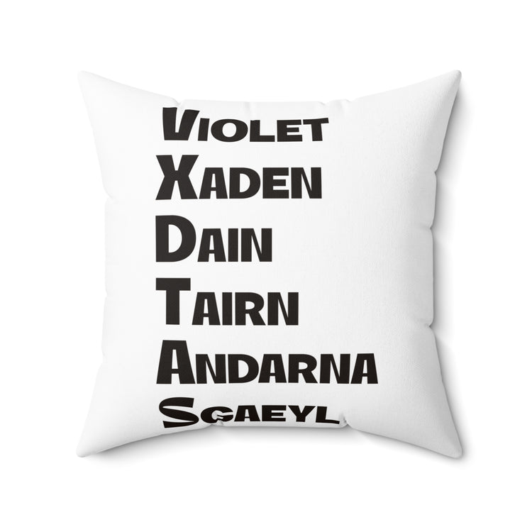 Fourth Wing Names Pillow