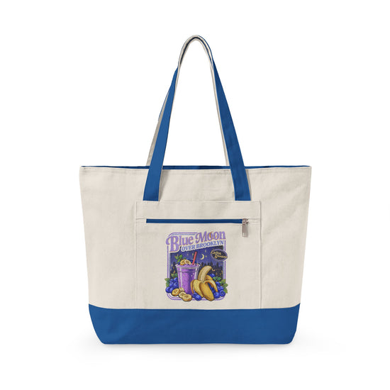 Blue Moon Zippered Canvas Tote - Fandom-Made