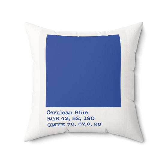 Cerulean Faux Suede Square Pillow - Fandom-Made