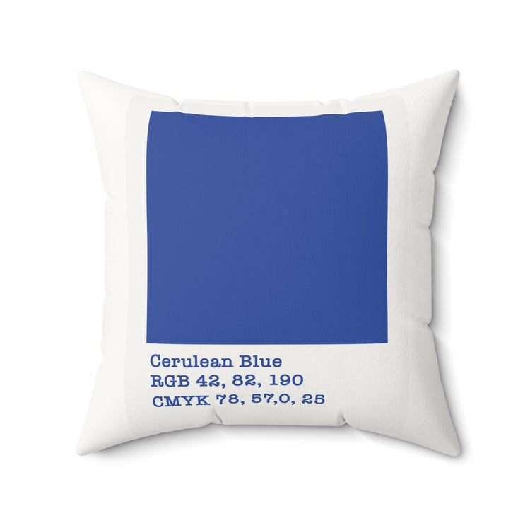 Cerulean Faux Suede Square Pillow - Fandom-Made