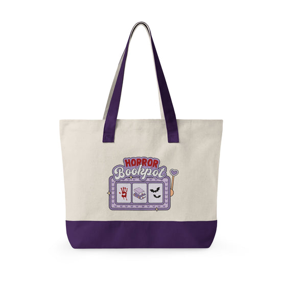 Horror Bookpot Zippered Canvas Tote - Fandom-Made