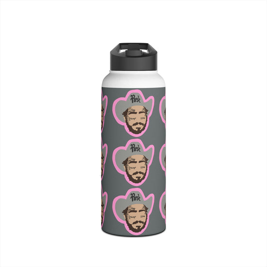 Cowboy Malone All-Over Print Stainless Steel Water Bottle - Fandom-Made