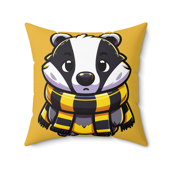Hufflepuff Mascot Square Pillow - Fandom-Made