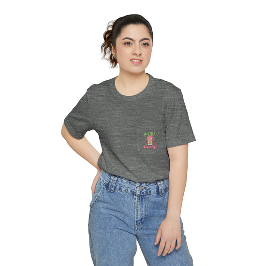 Highly Caffeinated Unisex Pocket T-shirt - Fandom-Made