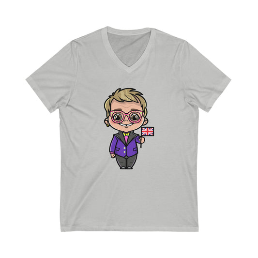 Elton John V-Neck Tee - Fandom-Made