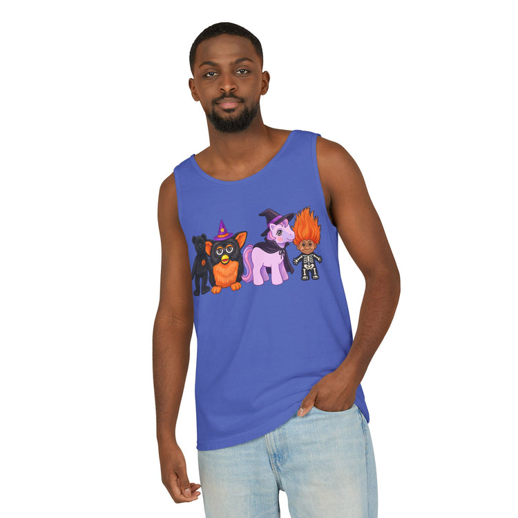 Halloween Nostalgia Unisex Garment-Dyed Tank Top