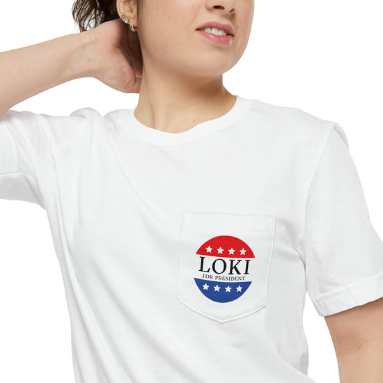 Loki For President Unisex Pocket T-shirt - Fandom-Made