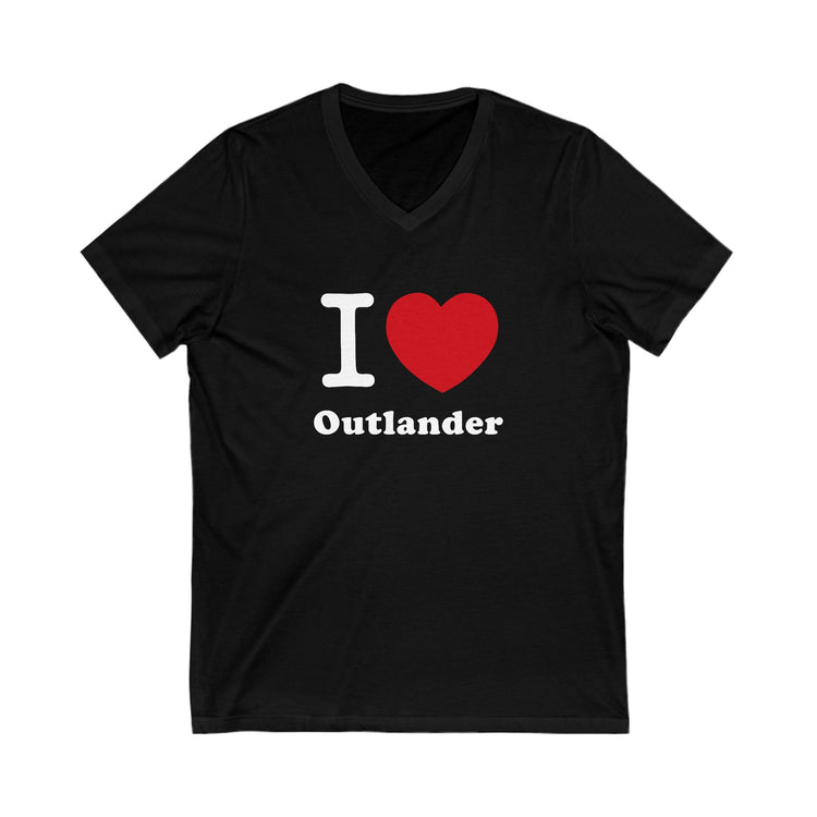 I Love Outlander V-Neck Tee