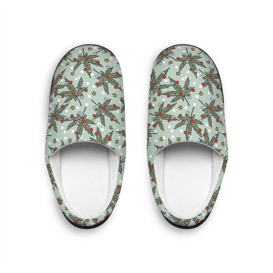 Cannabis Christmas Women's Slippers