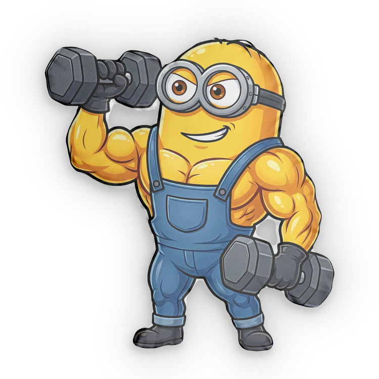 Workout Minion-Shaped Pillow