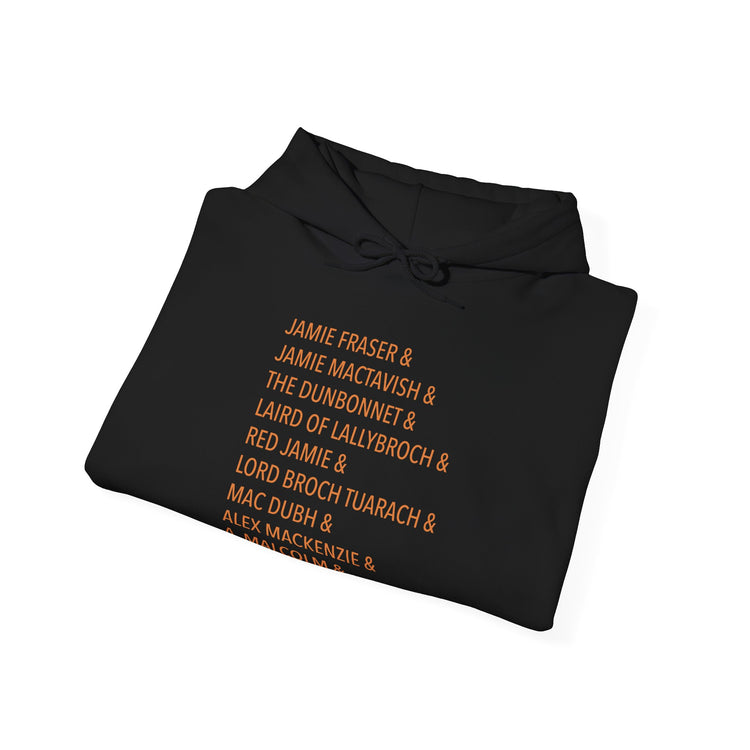 Jamie Fraser Names Unisex Hoodie - Fandom-Made