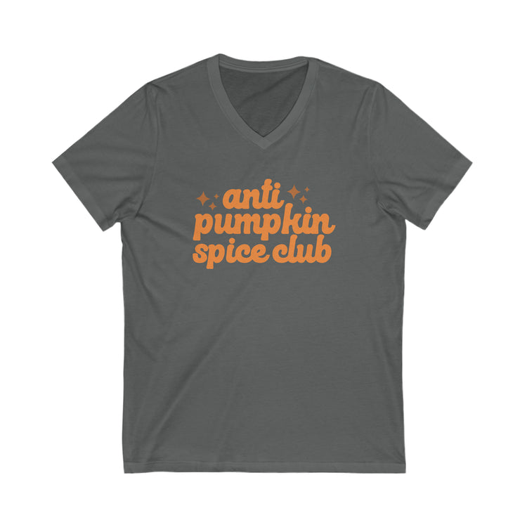 Anti-Pumpkin Spice Club V-Neck T-Shirt - Fandom-Made