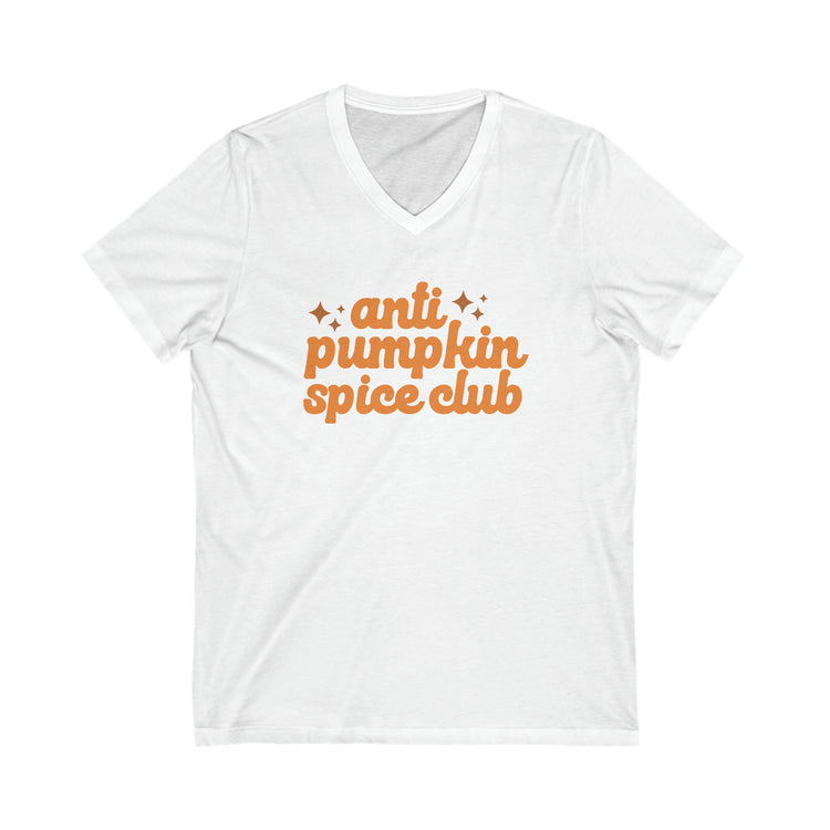 Anti-Pumpkin Spice Club V-Neck T-Shirt - Fandom-Made