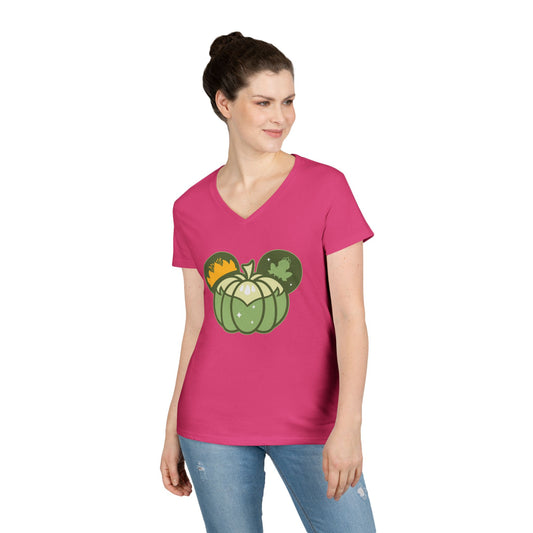 Princess Tiana Pumpkin Ladies' V-Neck Tee