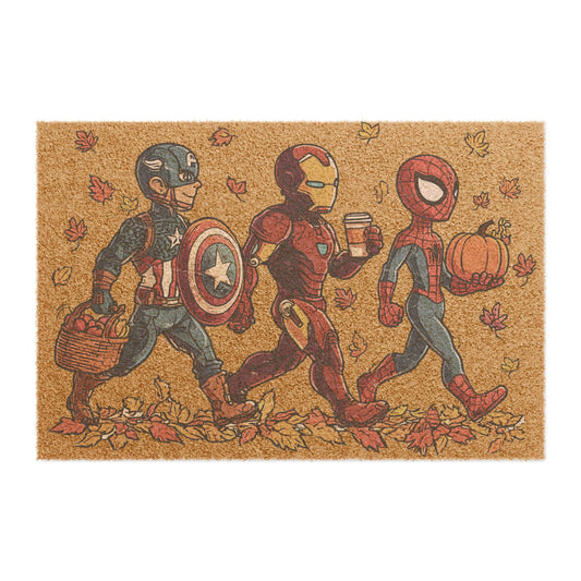 Falling For Superheroes Doormat - Fandom-Made