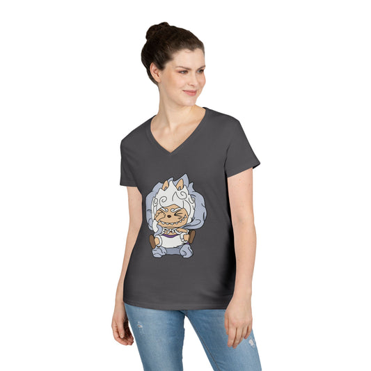 Bubu Monkey V-Neck Tee - Fandom-Made