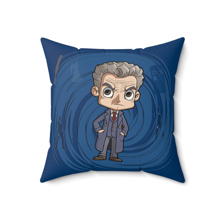 Timey Wimey Twelfth Doctor Square Pillow - Fandom-Made