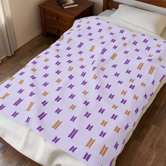 BTS Emblem Velveteen Plush Blanket