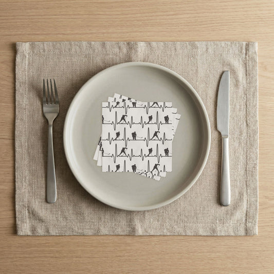 My Heart Beats For Hockey Napkins - Fandom-Made