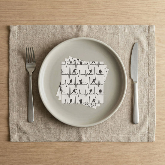 My Heart Beats For Hockey Napkins - Fandom-Made