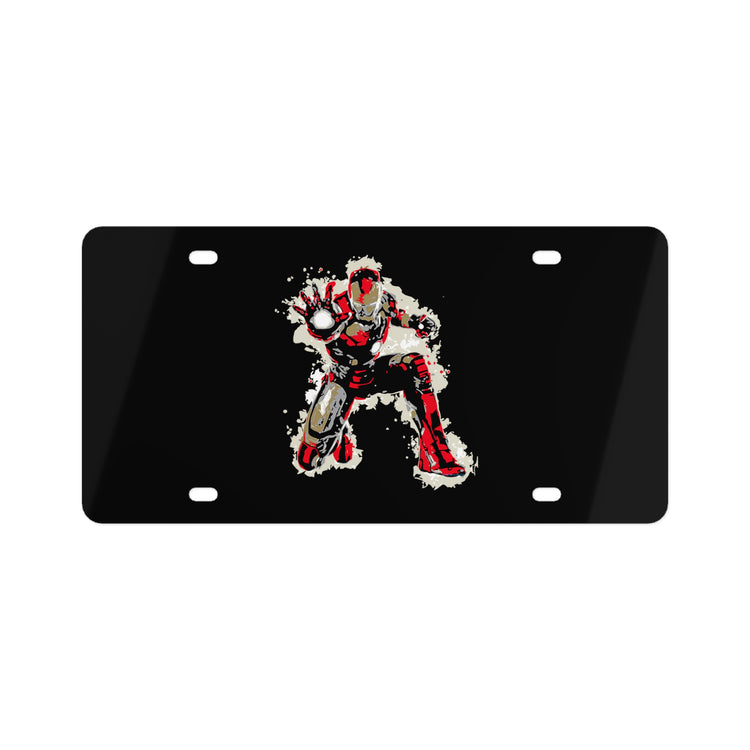 Crouching Iron Hidden Tony License Plate - Fandom-Made