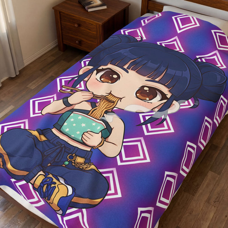 Ramen Time Zoey Velveteen Plush Blanket