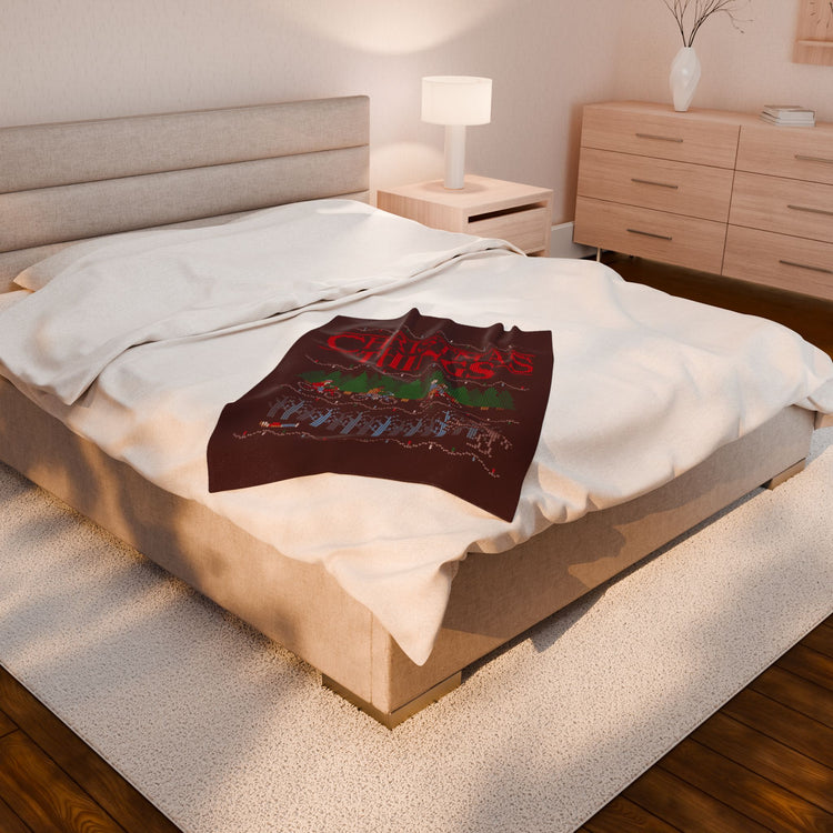 Christmas Things Velveteen Plush Blanket