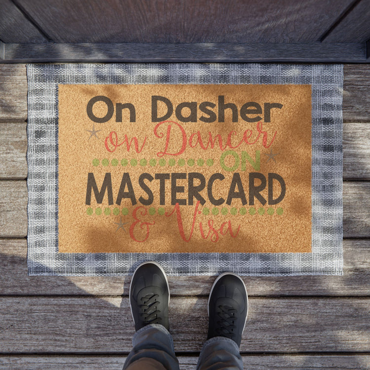 On Dasher On Dancer Doormat