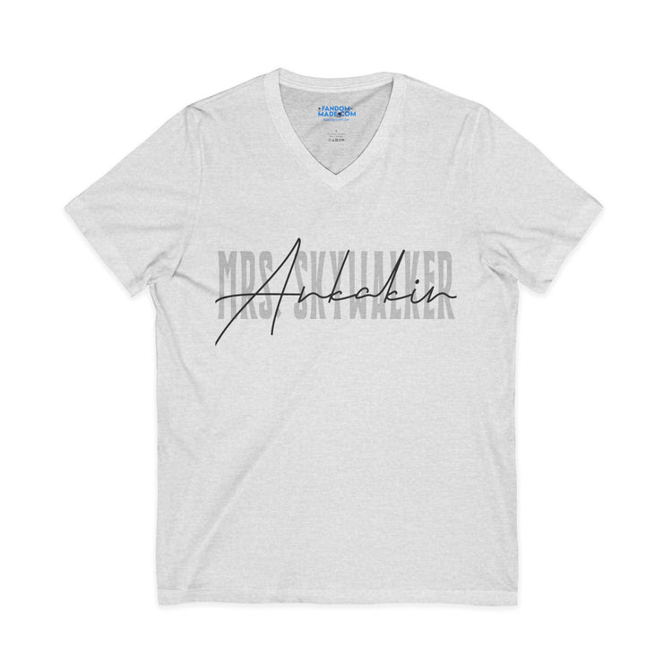 Mrs. Anakin Skywalker V-Neck Tee - Fandom-Made