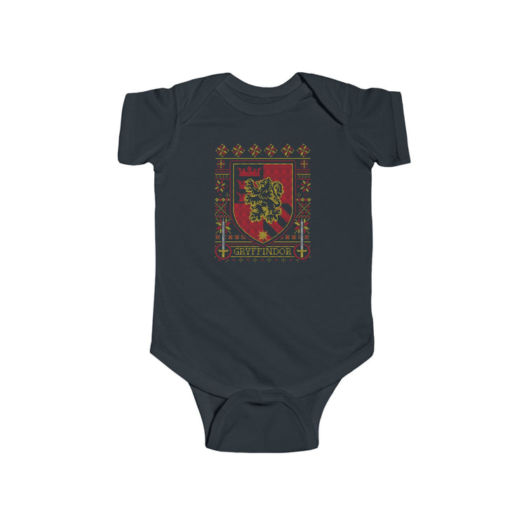 Gryffindor Ugly Christmas Sweater Infant Bodysuit