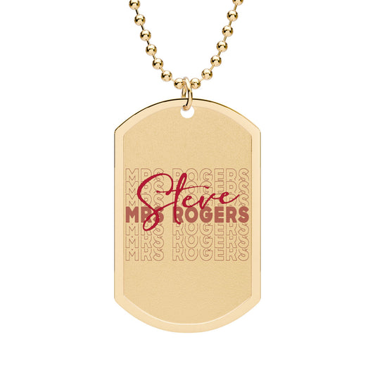 Mrs. Steve Rogers Dog Tag with Chain