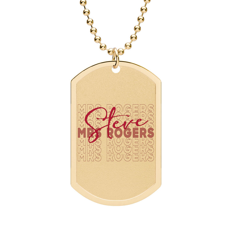 Mrs. Steve Rogers Dog Tag with Chain