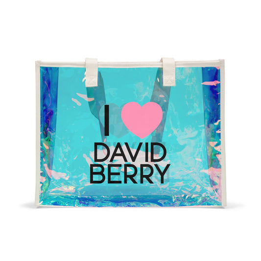 I Love David Berry Holographic Tote Bag - Fandom-Made