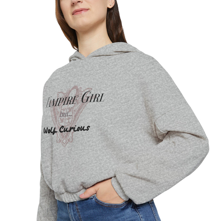 Vampire Girl But... Wolf Curious Cinched Bottom Hoodie