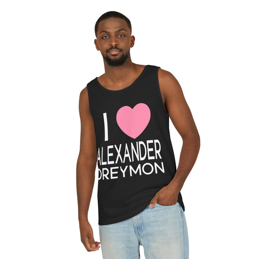 I Love Alexander Dreymon Unisex Garment-Dyed Tank Top - Fandom-Made