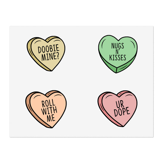 Stoner Conversation Hearts Sticker Sheets - Fandom-Made