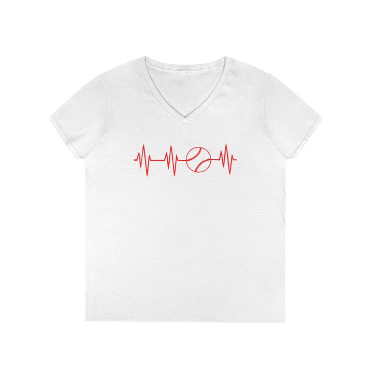 My Heart Beats For Baseball V-Neck Tee