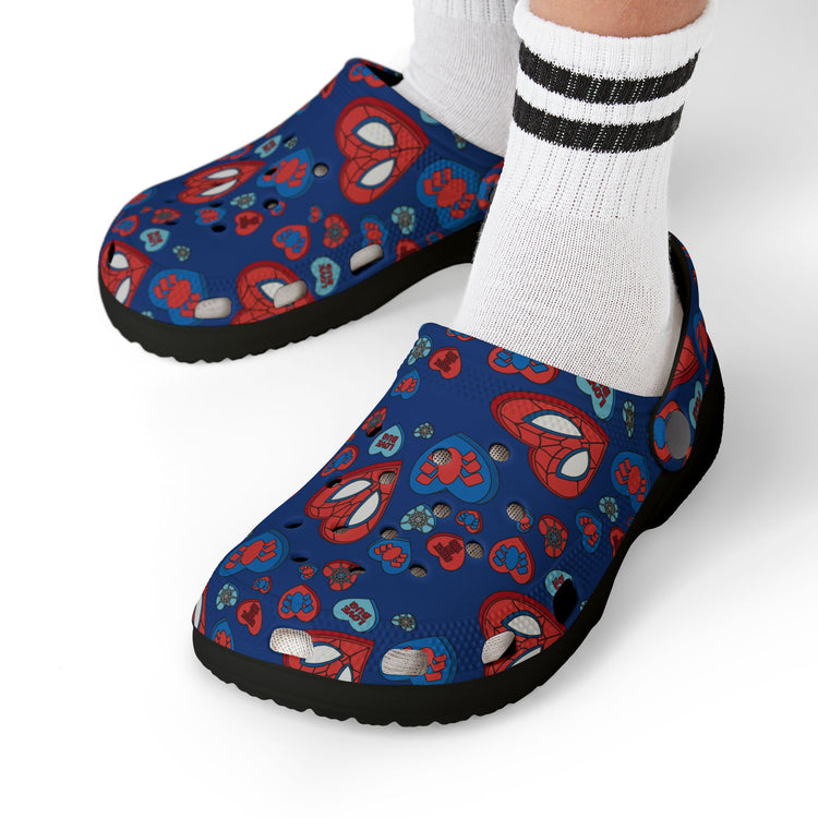 Spidey Conversation Hearts Kids Clogs - Fandom-Made