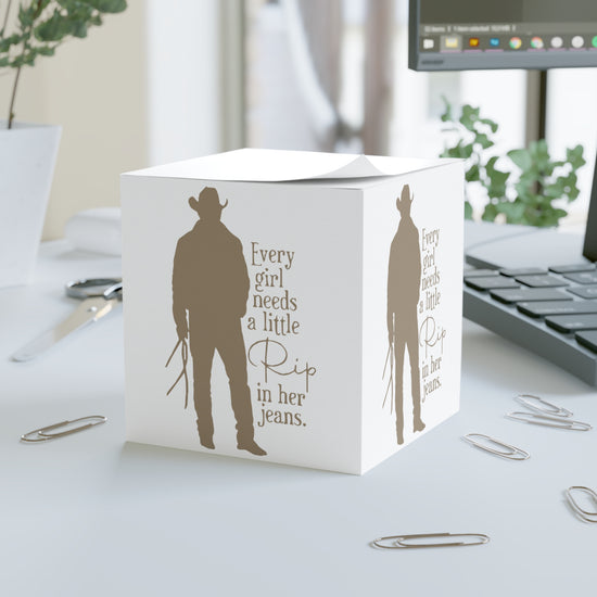 Every Girl Needs a Rip In her Jeans Note Cube - Fandom-Made