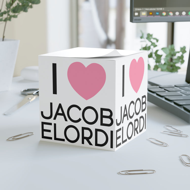 I Love Jacob Elordi Note Cube - Fandom-Made