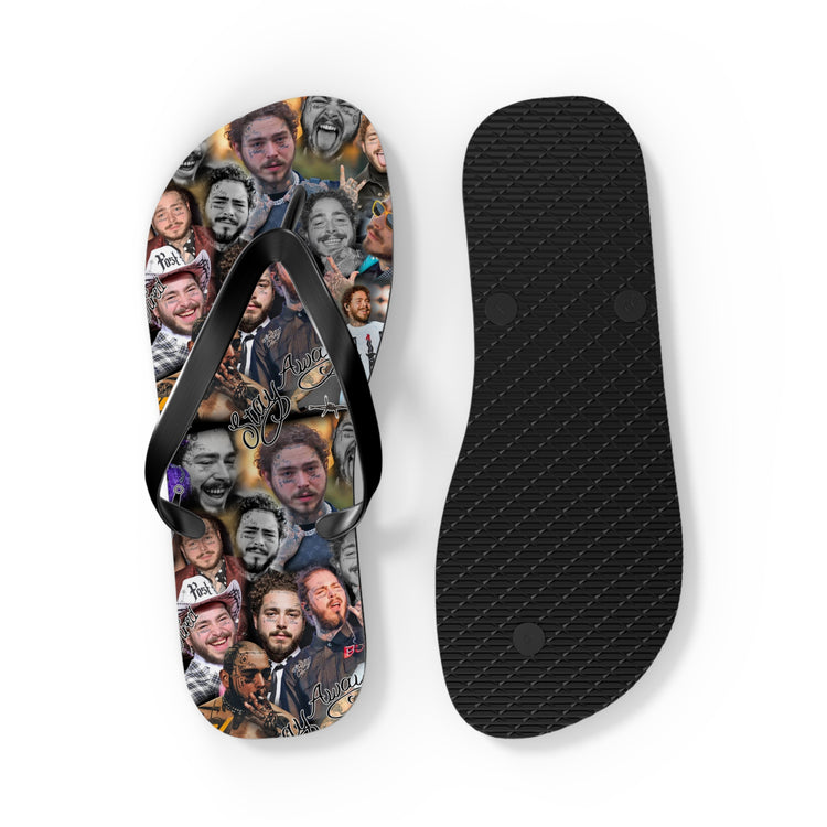 Post Malone All-Over Print Flip Flops - Fandom-Made